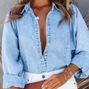 Denim button up shirt